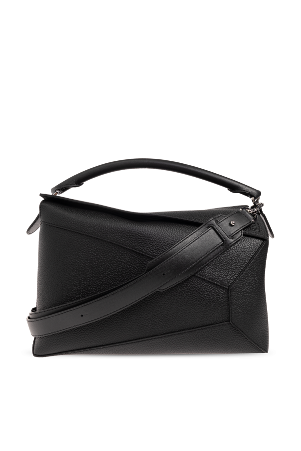 Black Puzzle Edge Large shoulder bag loewe Hammock SchaferandweinerShops Zimbabwe loewe Hammock large puzzle bag